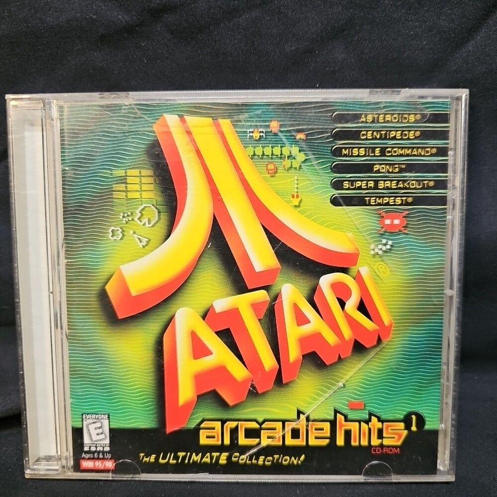 ATARI arcade hits Win 95/98 Pong, Asteroids, Super Breakout, Tempest, Centepede